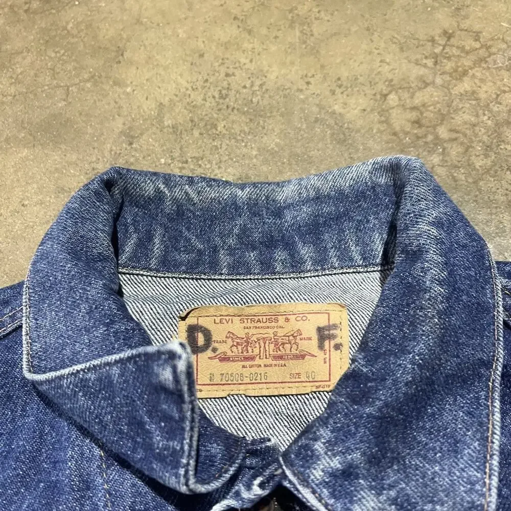Vintage 80s Levi's Dark Wash Type-3 Trucker Denim Jacket